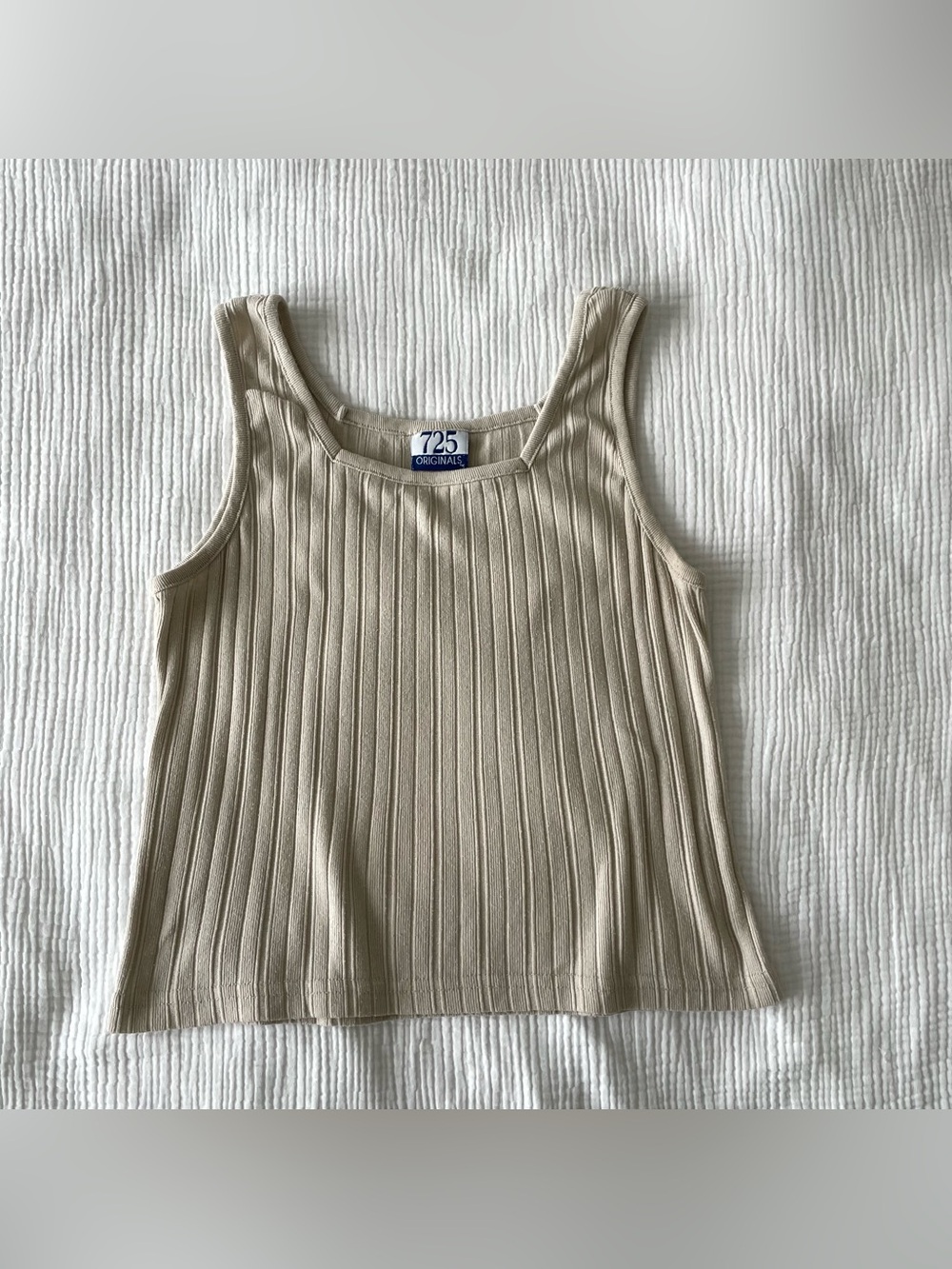Vintage 725 Originals Square-Neck Ribbed Tank Top